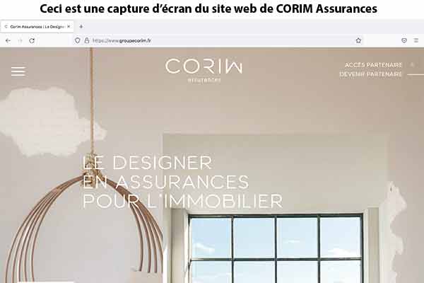 Site officiel de Corim Assurances