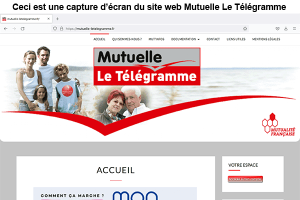 Site web Mutuelle Le Télégramme
